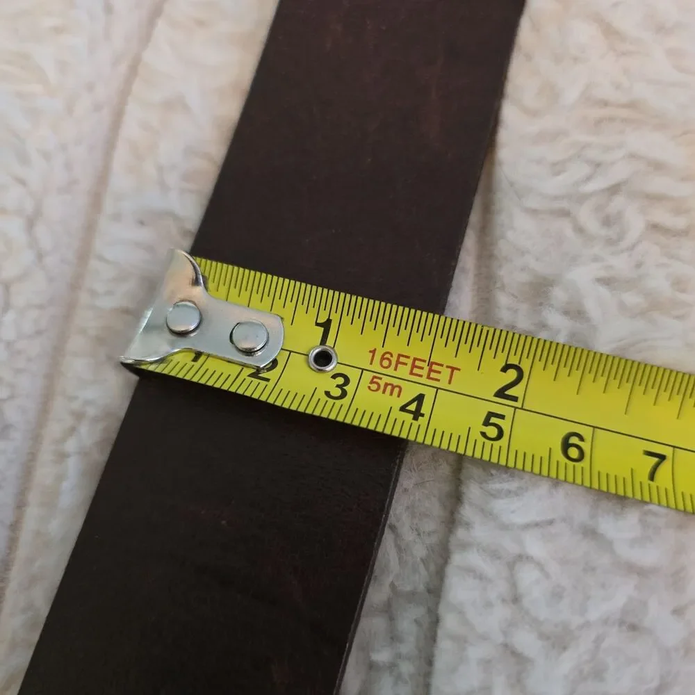 Brown Geniune Leather Gold Buckle Made In USA Medium 38